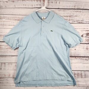 Lacoste L.12.12 Classic Fit Polo Shirt Mens 7 Blue Cotton Short Sleeve Logo XL